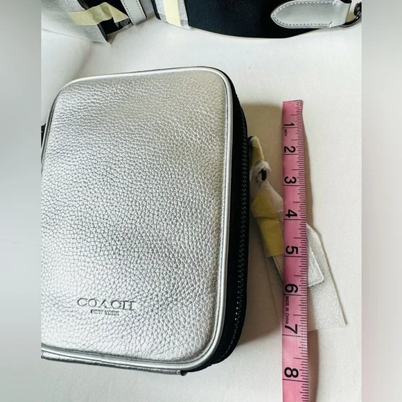Coach Stanton Crossbody Silver Metallic Men's Bags NWT - Picture 10 of 15